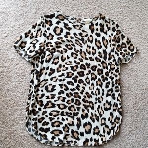 Cheetah print top.